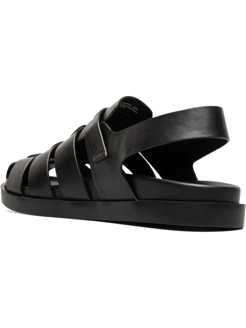 Men's All Black Imported Faux Leather Montego Slingback Buckle Sandal